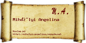 Mihályi Angelina névjegykártya
